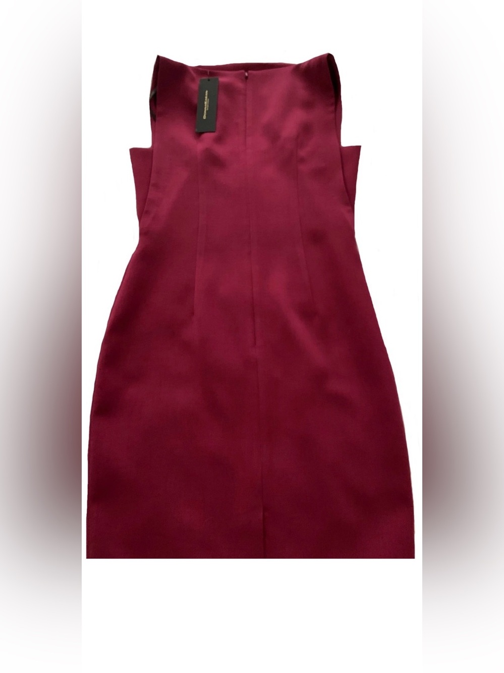 NEW Women's Size 2 Donna Karan Sleeveless Drape Neck Slit Back Fuschia $149 - Picture 7 of 11